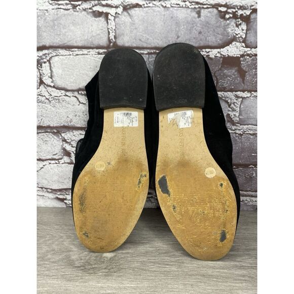 Saks Fifth Ave Gessi Black Suede Leather Flats Loafers Women’s Sz 9M US/39.5EU - Picture 10 of 16